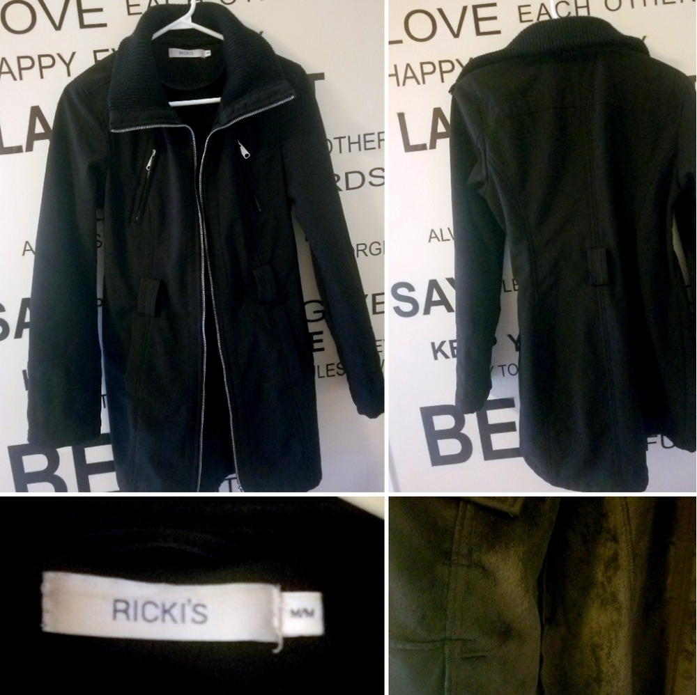 Black Jacket, Fall/Spring, lined, size medium